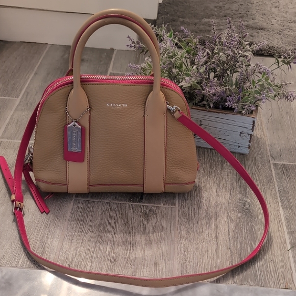 Coach Handbags - Coach Tan and Pink Women's Bag